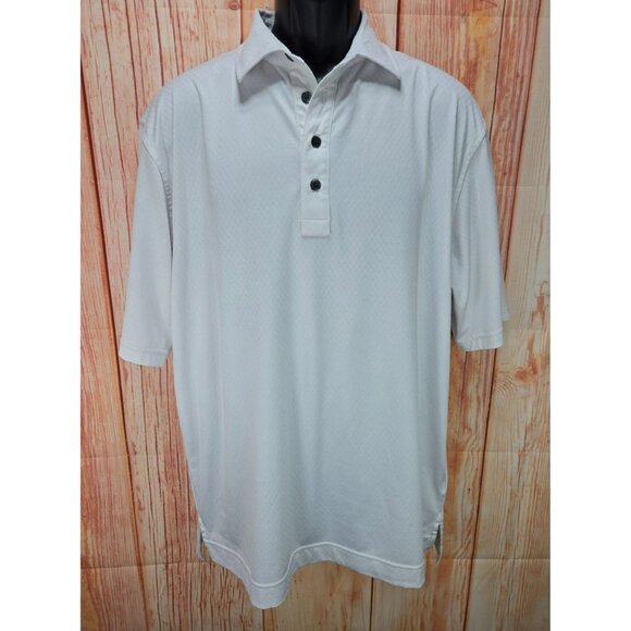 Footjoy FJ Mens White Performance Golf Polo Large - Picture 1 of 9